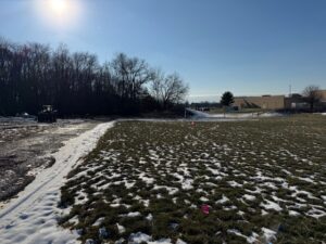 Uncompleted section of the North Penn Trail connected to Ralph's Corner shopping area.